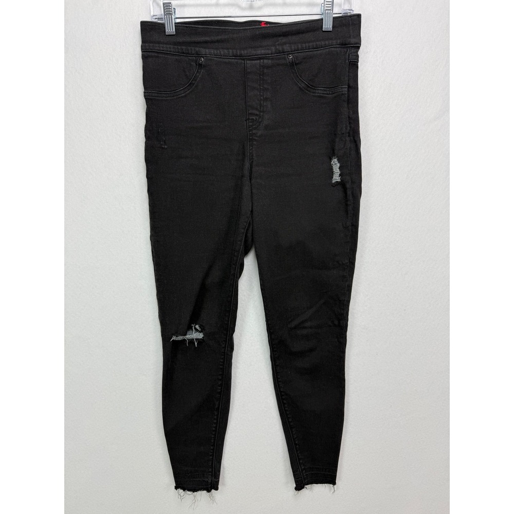 Levi's Pull-On Distressed Skinny Jeans M Black Grunge Edgy Distressed Frayed